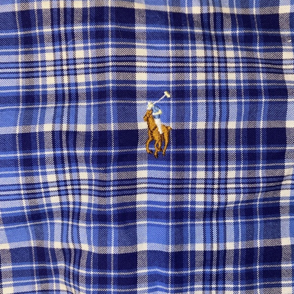 Ralph Lauren Slim Fit Stretch Oxford Button Up Down Mens Size Medium Dress Shirt - Picture 4 of 11